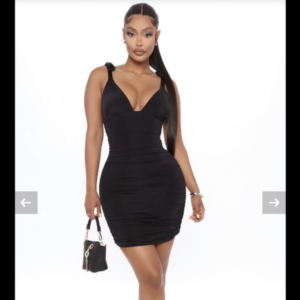 Black mini dress